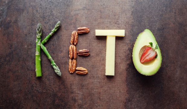 Keto word made from ketogenic food